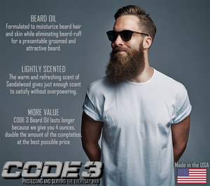 CODE 3 Beard Oil for Men
